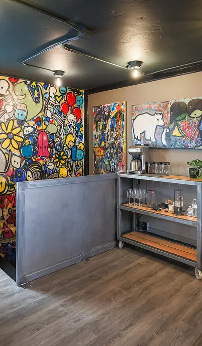 The Loft entry with mural in Folsom, CA